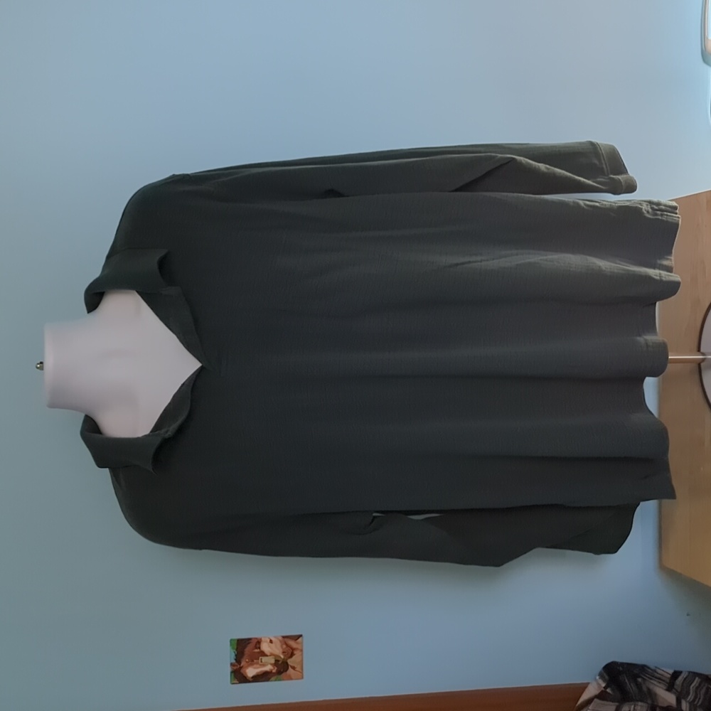 Haggar Long Sleeve Dark Green Shirt Size XXL